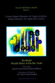 Cover of: Correct Islamic Doctrine/Islamic Doctrine | Khafif Ibn