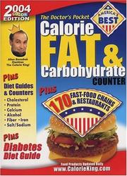 Cover of: The doctor's pocket calorie fat & carbohydrate counter: plus 170 fast-food chains & restaurants