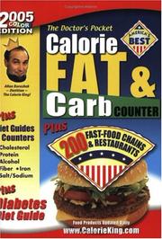Cover of: The Doctor's Pocket Calorie, Fat & Carb Counter