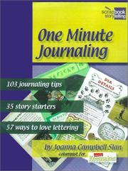 Cover of: One Minute Journaling (Scrapbook Storytelling (Series), Bk. 4)