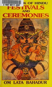 Cover of: The Book of Hindu Festivals and Ceremonies by Om Lata Bahadur