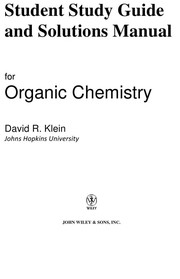 Cover of: Student study guide and solutions manual for Organic Chemistry