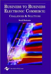 Cover of: Business to Business Electronic Commerce by Merrill Warkentin