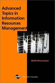 Cover of: Advanced Topics in Information Resources Management Series, Vol. 1 (Advanced Topics in Information Resources Management Series)