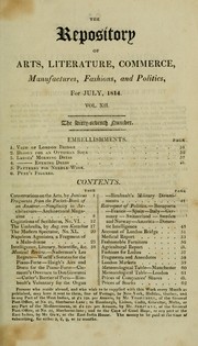 Cover of: The Repository of arts, literature, commerce, manufactures, fashions and politics