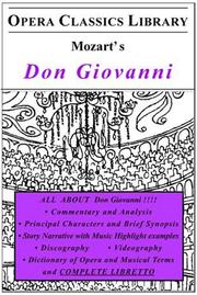 Cover of: Mozart's Don Giovanni by Burton D. Fisher, Burton D. Fisher