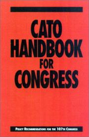 Cover of: Cato Handbook for Congress by Edward H. Crane