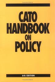 Cover of: Cato handbook on policy.