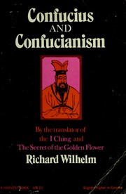Cover of: Confucius and Confucianism.
