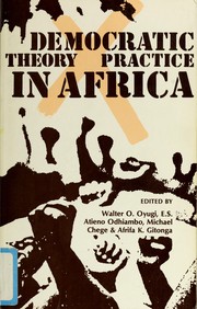 Cover of: Democratic theory & practice in Africa