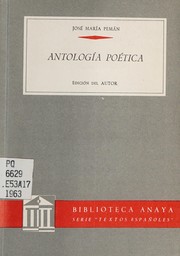 Cover of: Antología poética. by José María Pemán