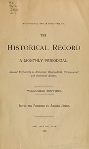 Cover of: The historical record