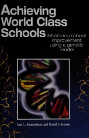 Cover of: Achieving World Class Schools by Paul L. Kimmelman