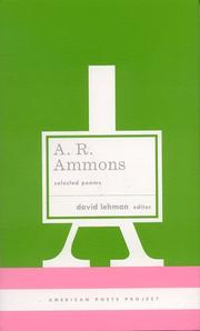 Cover of: A. R. Ammons by A. R. Ammons