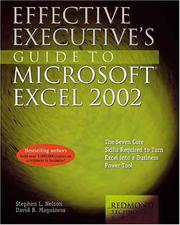 Cover of: Effective executive's guide to Excel 2002: the seven core skills required to turn Excel into a business power tool
