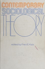 Cover of: Contemporary sociological theory