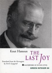 Cover of: The Last Joy (Green Integer Books, 115) by Knut Hamsun, Sverre Lyngstad
