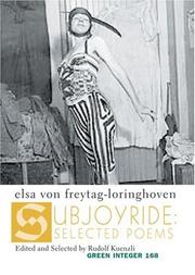Cover of: Subjoyride by Elsa von Freytag-Loringhoven