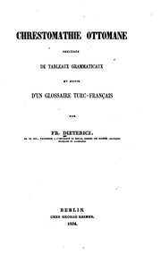 Cover of: Chrestomathie ottomane