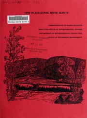 1992 Housatonic River survey by William B. Dunn