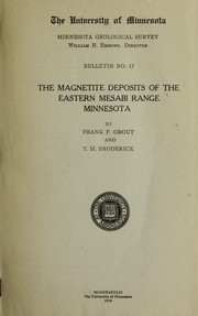 Cover of: The magnetite deposits of the eastern Mesabi Range, Minnesota