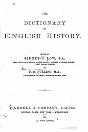 Cover of: The dictionary of English history.