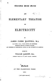 Cover of: An elementary treatise on electricity.
