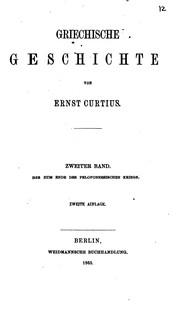 Cover of: Griechische Geschichte by Ernst Curtius