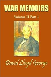 Cover of: War Memoirs by David Lloyd George