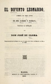 Cover of: El difunto Leonardo by Eugène Scribe