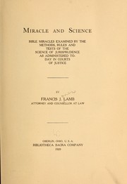Cover of: Miracle and science
