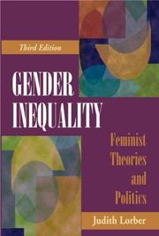 Cover of: Gender Inequality by Judith Lorber