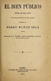 Cover of: El bien pu blico: sa tira en dos actos el primero dividido en dos cuadros