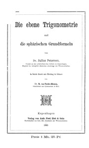 Cover of: Die ebene Trigonometrie und die sphärischen Grundformeln