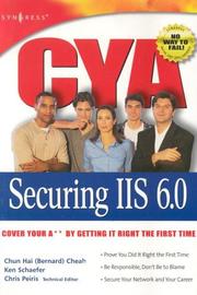 Cover of: CYA Securing IIS 6.0