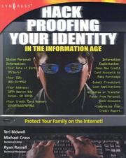Cover of: Hack Proofing Your Identity