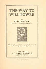 Cover of: The way to will-power