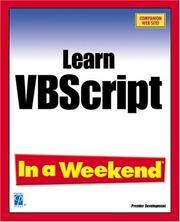 Cover of: Learn Microsoft VBScript In a Weekend