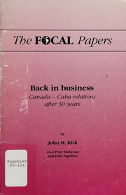 Cover of: Back in Business: Canada-Cuba Relations after 50 Years