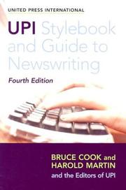 Cover of: UPI style book & guide to newswriting by Harold Martin and Bruce Cook & the editors of UPI.