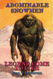 Cover of: Abominable Snowmen: Legend Come to Life by Ivan T. Sanderson
