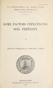 Cover of: Some factors influencing soil fertility.