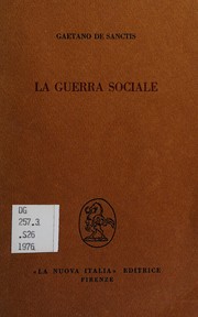 Cover of: La guerra sociale: opera inedita