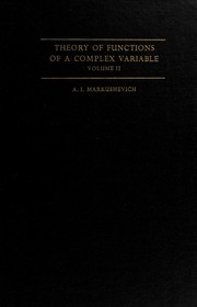 Cover of: Theory of functions of a complex variable