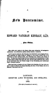 Cover of: A new pantomime. by Edward Vaughan Kenealy