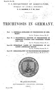 Cover of: Trichinosis in Germany.