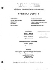 Cover of: Sheridan County: Montana county statistical report