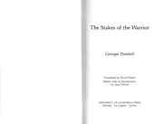Cover of: The stakes of the warrior by Georges Dumézil