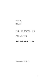 Cover of: La muerte en Venecia: Las Tablas de la Ley