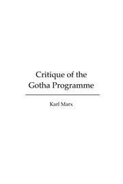 Cover of: Critique of the Gotha programme by Karl Marx